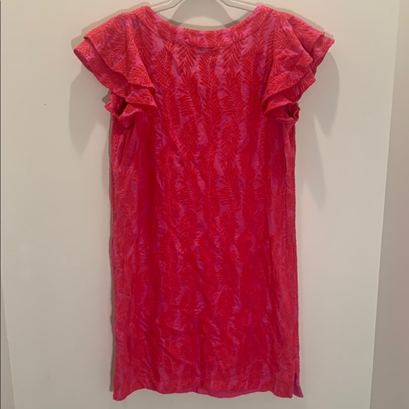 Vineyard Vines Pink and Red Palm Embroidered Tunic Dress - Picture 5 of 6